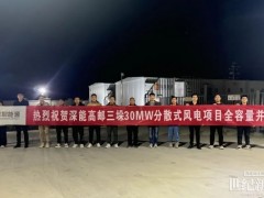 深能高郵三垛30MW分散式風電項目全容量并網