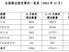 國家能源局：1-12月核發(fā)太陽能發(fā)電綠證82668個